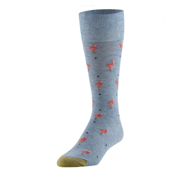 GoldToe Edition Mens Flamingos Crew Socks Assorted, 3 Pack - Picture 3 of 11